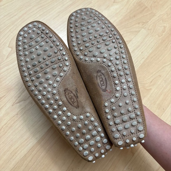 TOD\'S Laccetto‎ Men\'s Driving Loafers in light brown suede Size 6.5 / 8 main image 4